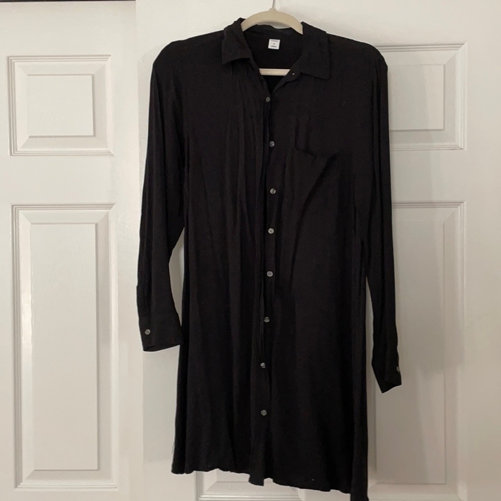 Black Collared Long Sleeve dress